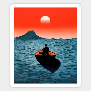 Almost There: Rowing Against the Odds on a Dark Background Magnet